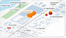 ТЦ Аксион (центр моды Аксион). Схема проезда.